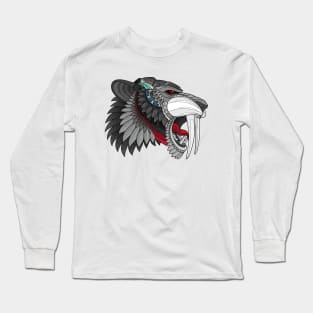 Zentangle Tiger Head Long Sleeve T-Shirt